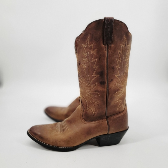 Ariat Heritage R Toe Distressed Brown Cowgirl Western Boots Size 11 EU 42.5 - Picture 16 of 16